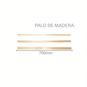 Bastoncini di Legno ILAN 700mm 12x12mm per Progetti Artigianali - Product Image 2