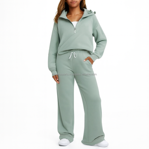 High Quality <b>Women</b>’s <b>Jogger</b> Set – Soft <b>Fleece</b> Zip-Up Hoodie and Sweatpants with Custom Branding Options, Ideal for Streetwear and Athleisure - Product Image 6