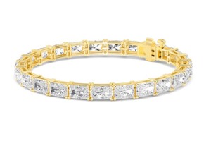Bracelet tennis en diamant de laboratoire taille radiant 17,82 CTW 7 pouces Or rose 9K - Product Image 4