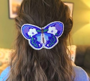 Pinza para el pelo bordada a mano con cuentas de semillas, hecha a medida, para uso diario o fiestas, pinza para el pelo étnica para mujer, accesorio de moda para el cabello. - Product Image 3