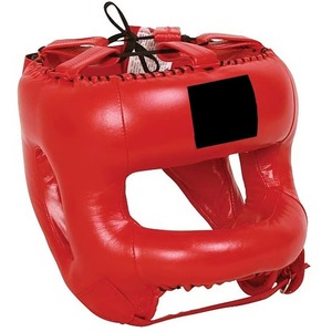 Casque de boxe professionnel en cuir véritable à lacets pour hommes, respirant et à séchage rapide, pour la protection et le sparring - Product Image 1