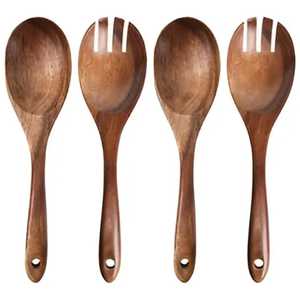 Juego de Cubiertos de Madera Modernos y Ecológicos de Último Diseño, Plato para Servir Ensaladas de Primera Calidad, Apto para Lavavajillas, Duradero - Product Image 2