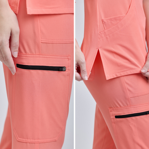 Uniformes médicos de lona de rayón/poliéster/spandex de VN SUPPLIERS, los más cómodos, tipo mono para salón de belleza, vestidos/faldas para mujer. - Product Image 6