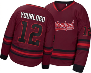 sublimated Custom ICE HOCKEY Jersey quick dry customized team name number Breathable sportswear high quality mens sports jersey - Product Image 1