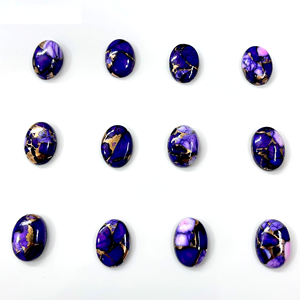 Vente en gros de pierres précieuses naturelles en turquoise Dahila verte, forme ovale, cabochon calibré, pierres brutes 10x14mm, claires, pour la fabrication de bijoux, échantillon - Product Image 3