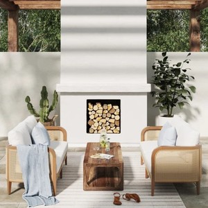 Ensemble de canapés d'extérieur en teck moderne et écologique avec table basse, sièges de jardin pour 4 personnes, résistant aux intempéries, meubles de patio - Product Image 1