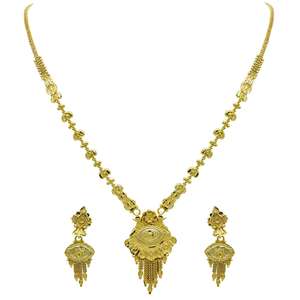 สร้อยคอทองคำแท้ 14K 18K 24K แบบสั้น ดีไซน์ดั้งเดิม ชุดเครื่องประดับแฟชั่นทองเหลืองชุบทองไมครอน ขายส่ง - Product Image 2