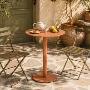 Table d'appoint ronde moderne en métal, table de café, table à manger, utilisation intérieure et extérieure - Product Image 4