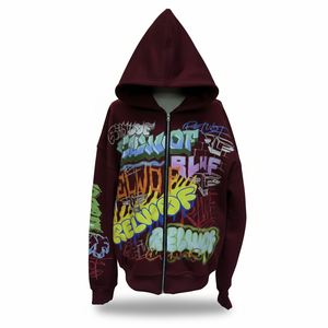 Vente en gros de sweats à capuche à fermeture éclair de qualité supérieure, design populaire, très demandés, avec logo personnalisé imprimé à l'écran, fabriqués en usine, prix bas. - Product Image 1