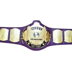 Ceinture de championnat de lutte mondiale personnalisée de couleur violette, qualité supérieure, détails dorés, design unique, ceintures de collection - Product Image 2