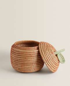 Panier de rangement rond en jonc de mer Vietrustic, design multifonctionnel, matériau écologique pour le rangement du linge - Product Image 4
