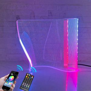 Modern Curved RGB Table Lamps for Gaming and Study Futuristic Ambient <b>Mood</b> <b>Lighting</b> for Bedrooms and Desks - Product Image 1