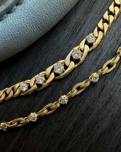 สร้อยข้อมือแบบ Cuban Chain Link จากไมอามี ขายส่ง ประดับเพชรทรงกลมเพาะเลี้ยงในห้องปฏิบัติการ พร้อมจี้รูปเข็มกลัด ดีไซน์สั่งทำได้ ทอง 14K 18K สำหรับใส่ทุกวัน - Product Image 4