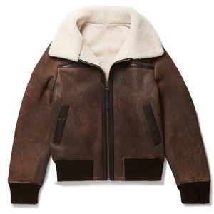 Chaqueta Vintage de piel de oveja para mujer, Cazadora Bomber de Warm-WW2 para invierno - Product Image 1
