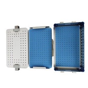Boîte de stérilisation manuelle en acier inoxydable à haute température, réutilisable, argentée, pour chirurgie générale, par Mahfoooz CE - Product Image 5