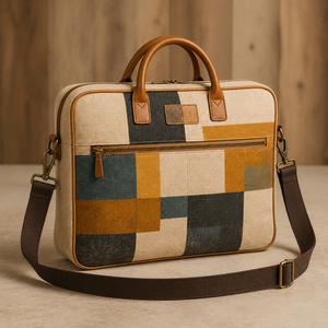 Mochila para Portátil de Lona, Maletín, Bolsa de Hombro con Cierre, Bolsa para Computadora, para Viajes de Negocios, Impermeable, de Oxford, para la Universidad, Trabajo - Product Image 1