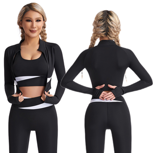 Ensemble de vêtements de yoga pour femmes, 5 pièces, sans couture, haute élasticité, séchage rapide, pour la course à pied, le sport, la gym, la remise en forme - Product Image 1