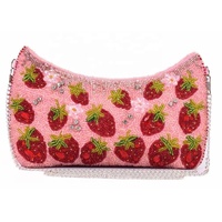 Pochette en verre perlé orange, dernier design, pour femmes, élégante, faite à la main, sac de soirée stylé, sac à main de créateur pour les fêtes