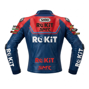 Men’s Cowhide Leather <b>Racing</b> <b>Jacket</b>/Chaqueta MotoCP Style CE Level 2 Armor Motorcycle Track Riding Protective Gear CE - Product Image 2