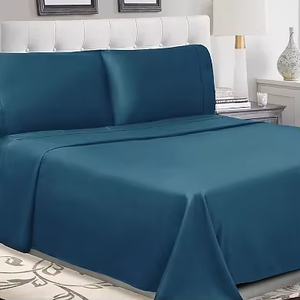 Wholesale 4-Piece Hotel & Home Linen Bedding Set Bed <b>Flat</b> <b>Fitted</b> <b>Sheets</b> Sets Custom Color - Product Image 1