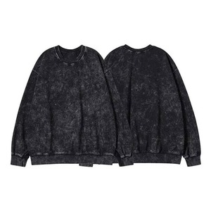 เสื้อสเวตเชิ้ตคอกลมทรงโอเวอร์ไซส์สำหรับผู้ชาย ผ้าฝ้าย 100% ผ้าถักเนื้อนุ่ม สีพื้น ทรงปกติ สไตล์ลำลอง แขนยาว เหมาะสำหรับฤดูใบไม้ร่วง - Product Image 1