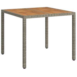 Mesa de jardín de ratán sintético gris 35.43 X 35.43 X 29.53 pulgadas - Product Image 2