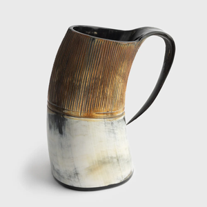 Jarra de cuerno natural hecha a mano, taza de cuerno genuino de animal, jarra de cerveza para cerveza ale, whisky, vino, regalo para fiestas, decoración. - Product Image 3