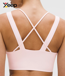 เสื้อชั้นในกีฬาโยคะคุณภาพสูงสำหรับผู้หญิง XEEP รุ่น XC-SB-106 แบบเรียบง่าย ระบายอากาศได้ดี สายปรับได้ แผ่นรองถอดออกได้ รองรับได้ดีเยี่ยม แห้งเร็ว - Product Image 4