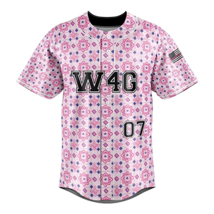 Unisex Baseball Jersey Sublimated Print Moisture Wicking <b>Polyester</b>/Cotton Anti-Bacterial Short Sleeve Regular Fit Adult Custom - Product Image 6