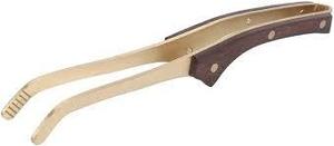 Pinces à aliments en bois d'acacia IBS de qualité supérieure, avec système de verrouillage, pour la cuisine, le barbecue et le service, couleur naturelle, lavage à la main uniquement, à prix avantageux - Product Image 5