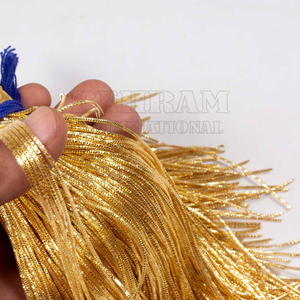 Fil métallique décoratif en laiton doré et argenté, style vintage, sans nickel, pour broderie, fils à bullion, taille personnalisée 3D, vente en gros - Product Image 4