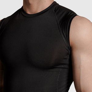 High Quality Sleeveless <b>Compression</b> <b>Shirt</b> <b>Men</b> Lightweight Stretch Fabric Running Gym Training And Exercise Sessions - Product Image 5