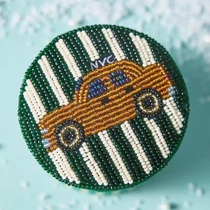 Handmade Chic Bohemian Decorative <b>Bead</b> Coffee Mug <b>Coasters</b> Non-Slip Fabric Base for Kitchen Decor Made in India - Product Image 6