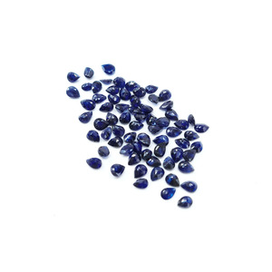 Saphirs bleus naturels de Bangkok, taille poire calibrée 4x5mm, pierres précieuses de saphir bleu naturel facettées pour la création de bijoux - Product Image 1