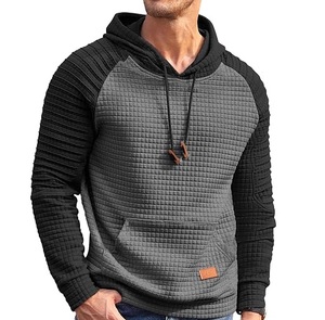 Breathable Custom Raglan Sleeves <b>Mens</b> <b>Thermal</b> Knit Pullover Hoodies Boxy Fit Hoodies Oversized <b>Thermal</b> Knitted Hoodie For <b>Men</b> - Product Image 1