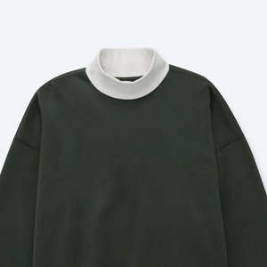 Winter <b>Mock</b> <b>Neck</b> High Collar Slim Fit Printed Fleece Knitwear <b>Top</b> Front Logo Custom Anti-pilling Breathable Quick Dry Women's - Product Image 6