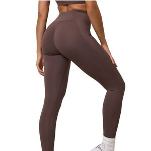 Brown High Waist Legging Women Stretch Fitness <b>Tights</b> Soft Touch Workout Yoga Pants Athletic Activewear Daily Wear - Product Image 6