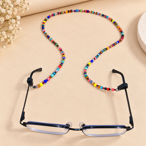 Cadena para Gafas con Cuentas de Colores, Antideslizante, para Uso Diario, Flexible, con Patrón Geométrico, de Metal - Product Image 2