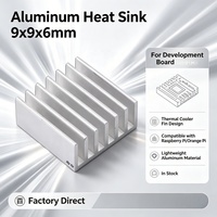Pendingin Aluminium 9x9x6mm Pendingin Panas Sirip Pendingin Termal Pita Perekat Termal Dua Sisi untuk Raspberry Pi Orange Pi