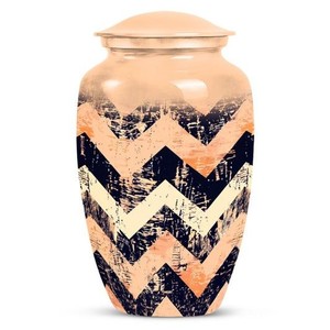 Metal Cremation <b>Urn</b> for Human Ashes - <b>Large</b> Aluminum Funeral <b>Urn</b> Adult Size Memorial Vase with Lid - Product Image 3