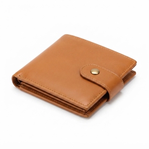 Porte-cartes en cuir véritable pour homme avec blocage RFID, portefeuille minimaliste géométrique avec pince à billets, logo personnalisé, vente en gros OEM - Product Image 2