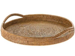 ถาดหวายสานตกแต่งทำมือ พร้อมหูจับ งานฝีมือจากเส้นใยพืชสมัยใหม่ HANDICRAFT HUB อุตรพัฒนา สำหรับตกแต่งบ้าน - Product Image 3