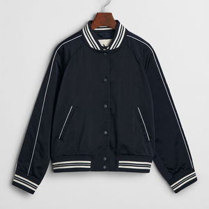 Chaqueta Bomber de Satén para Mujer, de Alta Calidad, con Botones, Estilo Oversize, Resistente al Viento, Moda Urbana, Chaquetas de Seda Satén para Mujer - Product Image 5