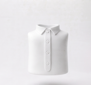 Jarrón Decorativo Moderno de Metal Blanco con Textura de Camisa, para Oficina o Biblioteca, Artículo Decorativo al por Mayor - Product Image 1