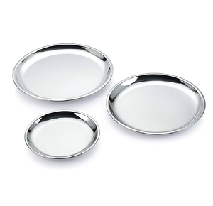 Assiettes de service en acier inoxydable, vaisselle moderne, assiettes de service compatibles lave-vaisselle, à prix acceptable - Product Image 1