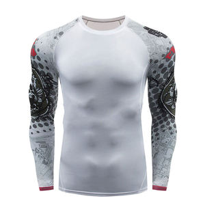 Rashguard MMA personnalisé de haute qualité pour hommes, anti-UV, séchage rapide, respirant, vêtements d'entraînement pour la salle de sport et les combats - Product Image 1