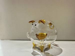 Exquisito Adorno de Cristal Translúcido 'Tesoro de Cerdo', Hecho a Mano, Arte Popular Religioso, Decoración, Regalo de Año Nuevo Chino, Artesanía en Cristal - Product Image 4