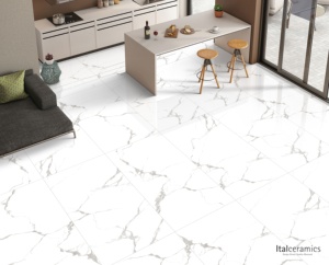 กระเบื้องพอร์ซเลนลายหินอ่อนสีขาวหรูหรา รุ่น Statuario Casa Blanca ขนาด 600x600 มม. หนา 8.5 มม. ป้องกันการลื่น - Product Image 2