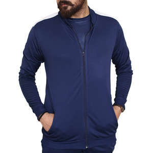 Conjunto Deportivo Negro para Hombre, Sudadera con Capucha y Cierre Completo, Pantalones Deportivos Casuales, Ropa Deportiva de Otoño, 100% Poliéster Tejido Transpirable, Cuello Alto - Product Image 4