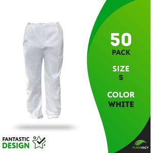 Pantaloni da lavoro grandi bianchi impermeabili da uomo 50 Scrub usa e getta; Abbigliamento antipioggia impermeabile da donna microporoso - Product Image 2